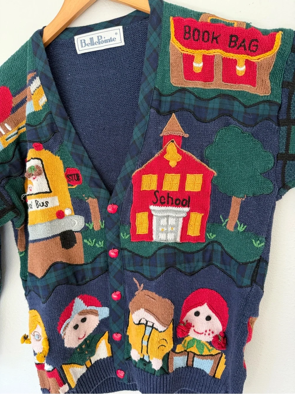 Vintage BellePointe School Themed Cardigan